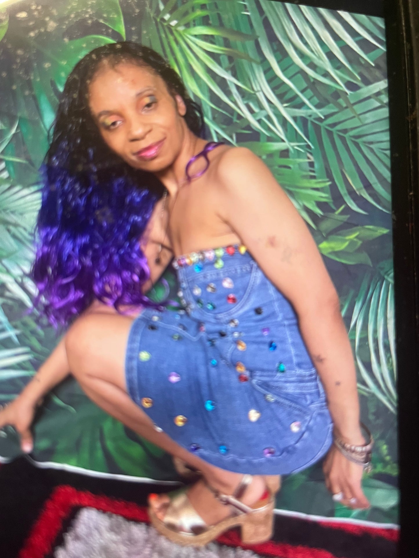 Bejeweled Denim Dress