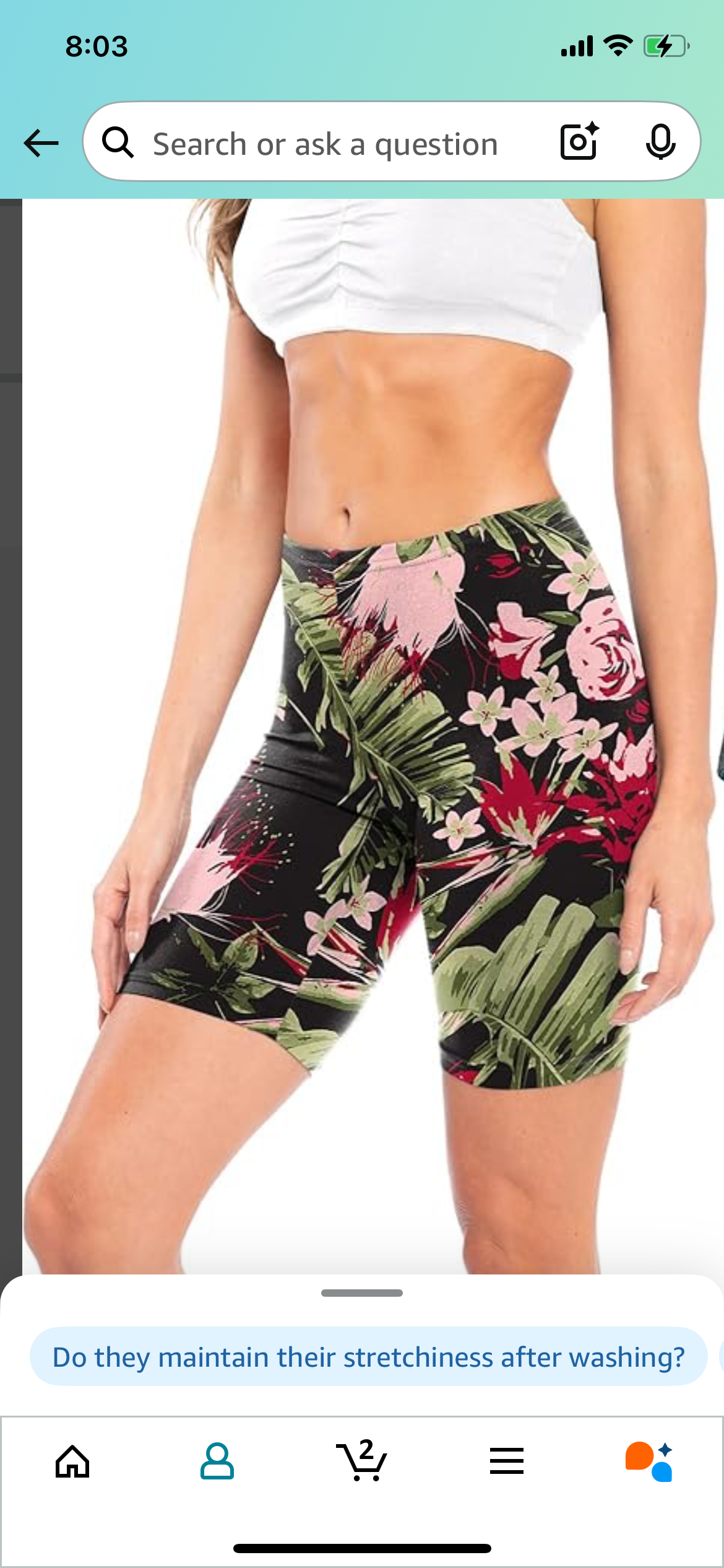 Summertime long flowering shorts